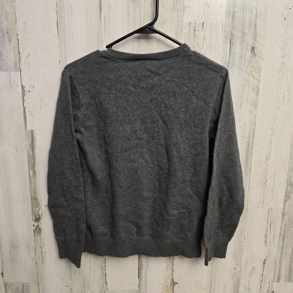 the children's place boys size 14-16 gray vneck sweater